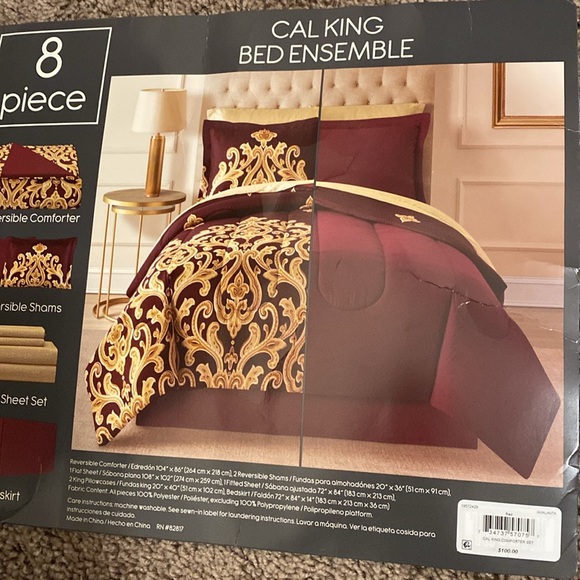 Cal King Bed Ensemble Fairfield Square Collection Bed-in-A-Bag Comforter Set - Picture 5 of 14